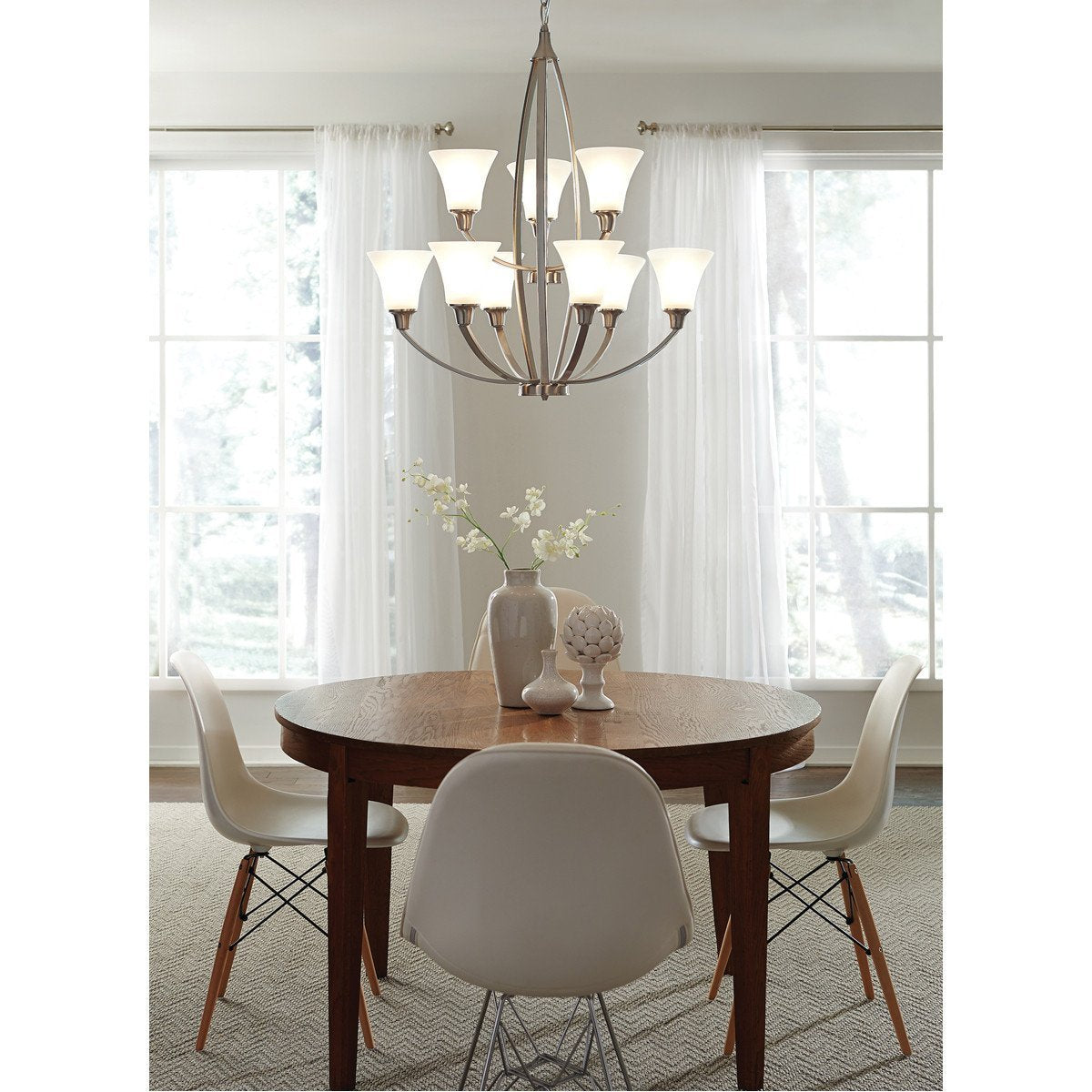 Sea Gull Lighting Metcalf Transitional Nine Light Chandelier