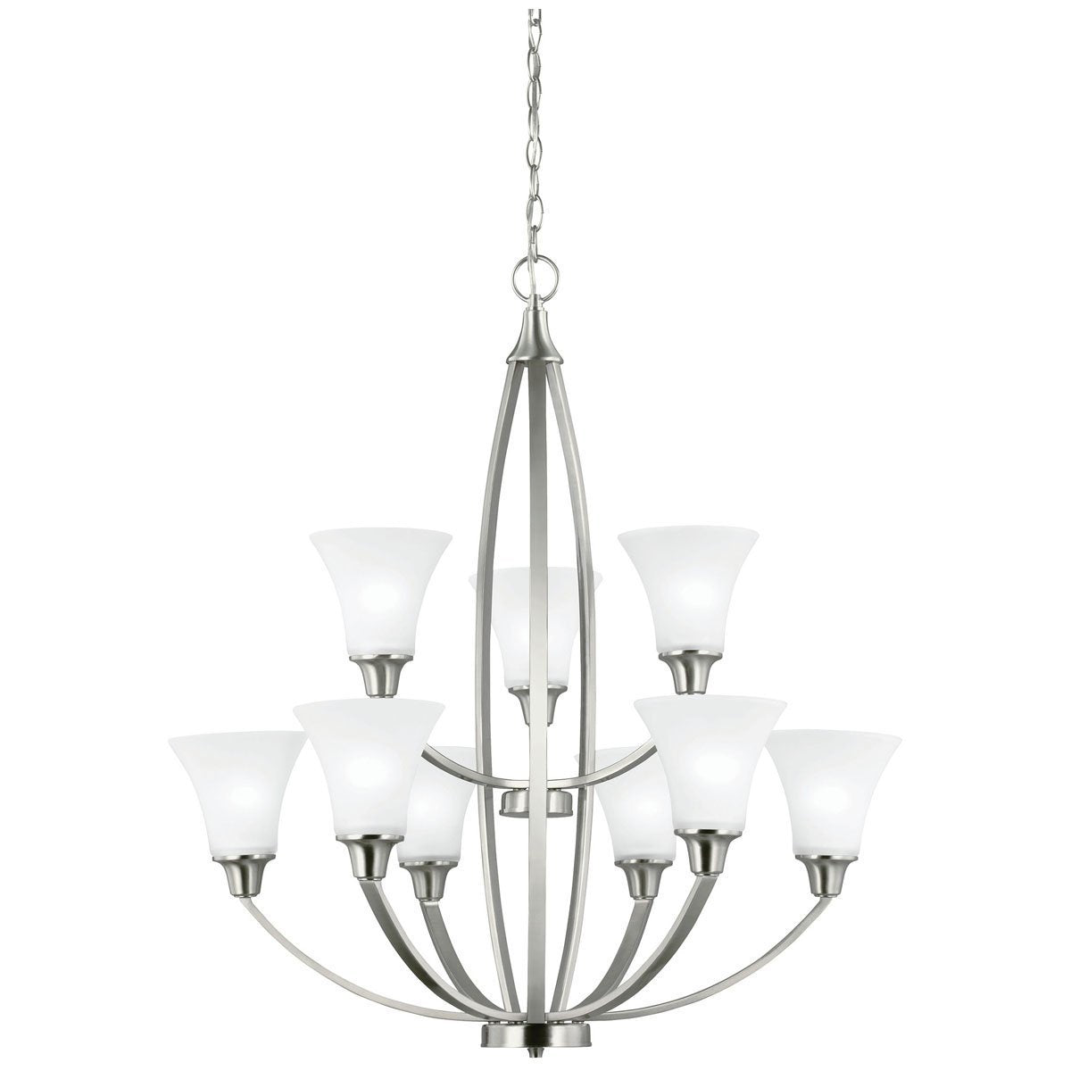 Sea Gull Lighting Metcalf Transitional Nine Light Chandelier