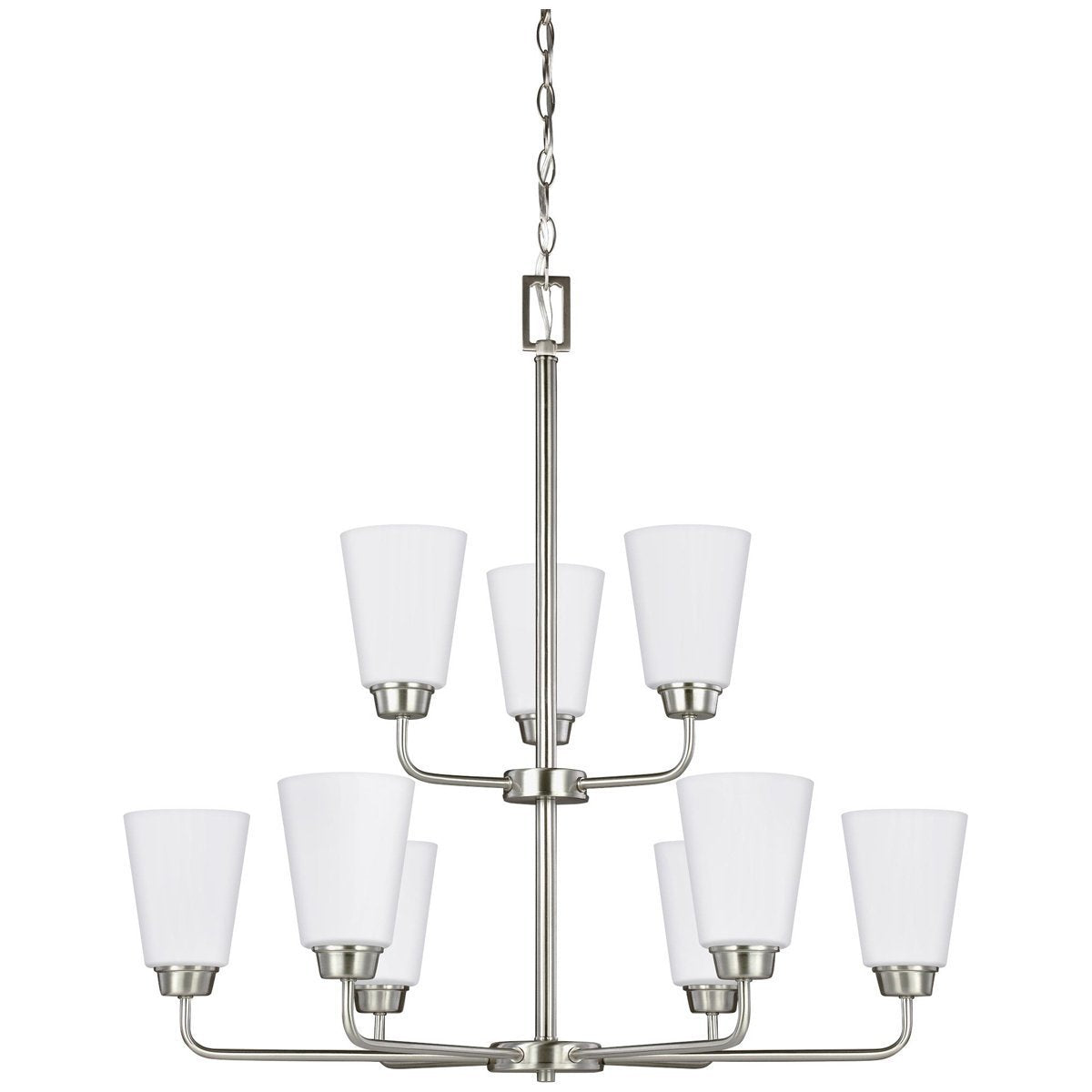 Sea Gull Lighting Kerrville Transitional Nine Light Chandelier