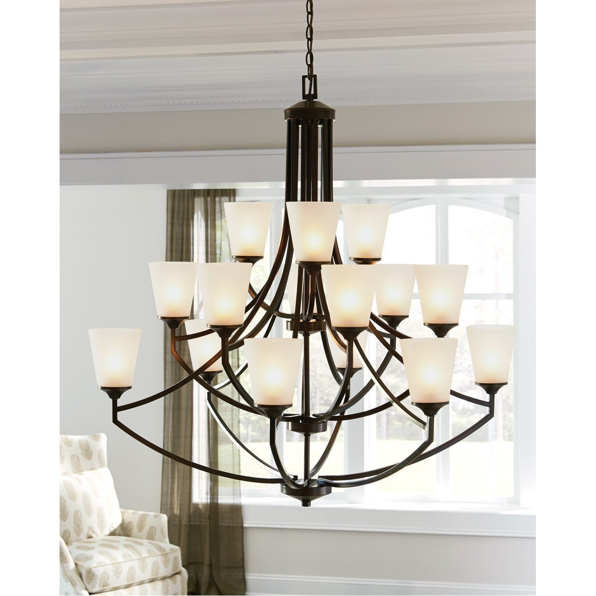 Sea Gull Lighting Hanford Transitional Nine Light Chandelier