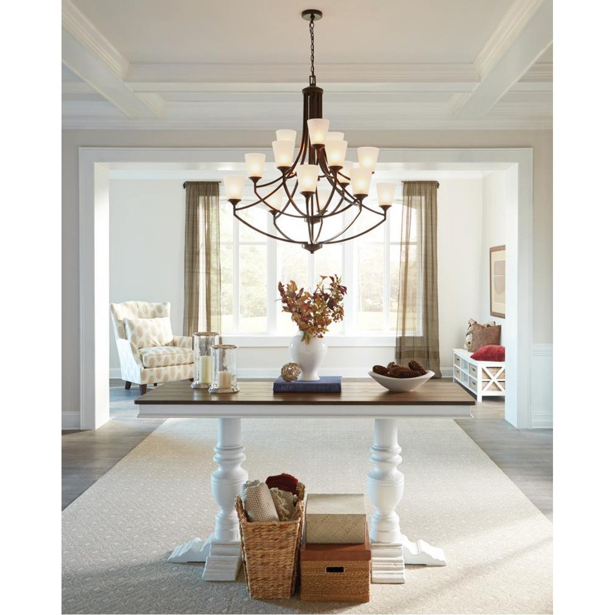 Sea Gull Lighting Hanford Transitional Nine Light Chandelier