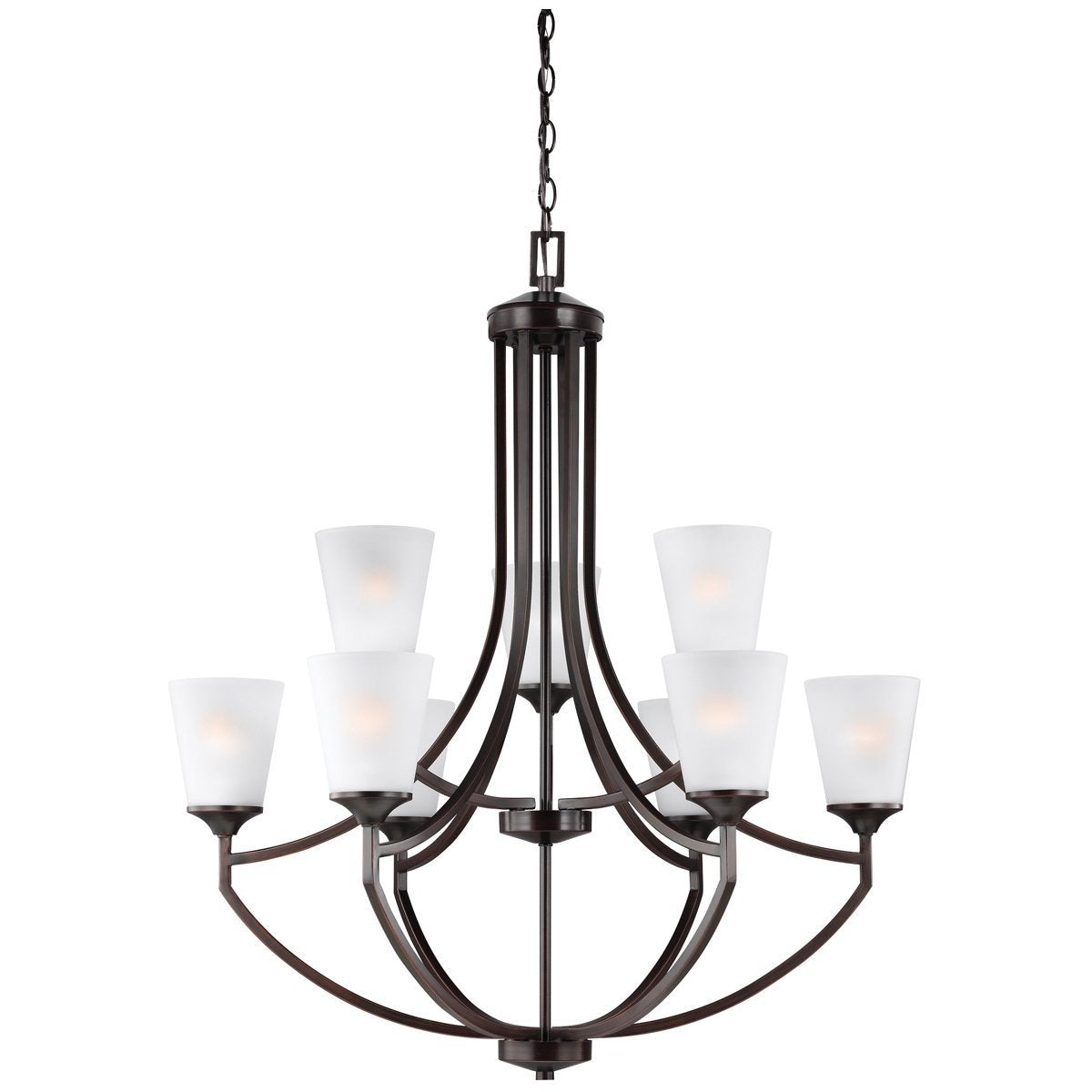 Sea Gull Lighting Hanford Transitional Nine Light Chandelier