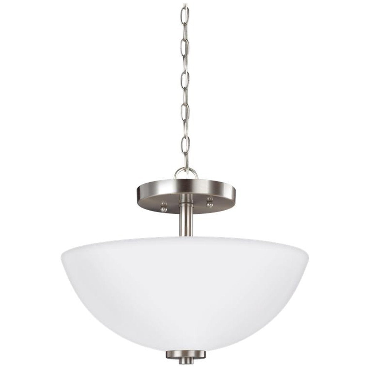 Sea Gull Lighting Brushed Nickel 2-Light Semi-Flush Pendant