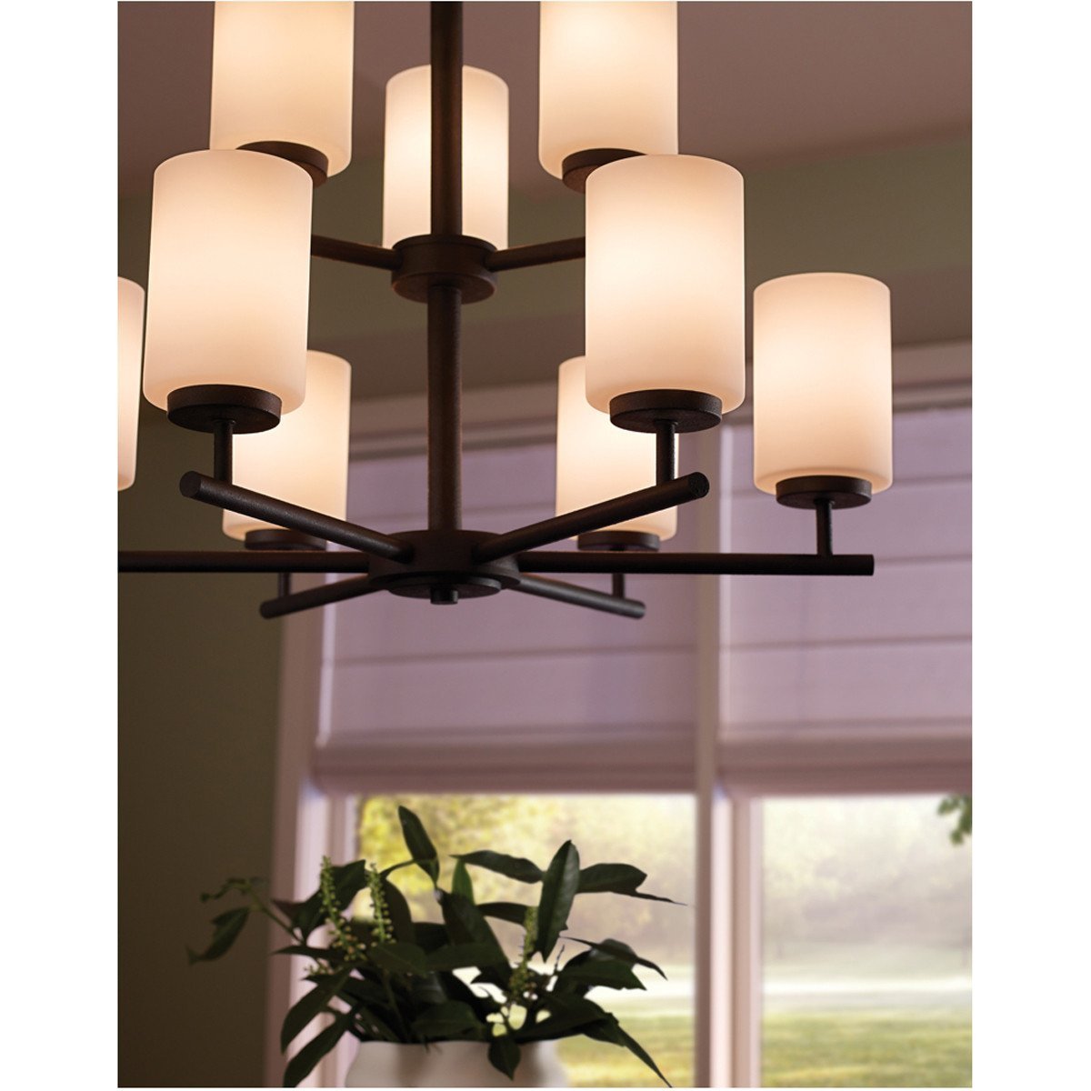 Sea Gull Lighting Brushed Nickel 2-Light Semi-Flush Pendant