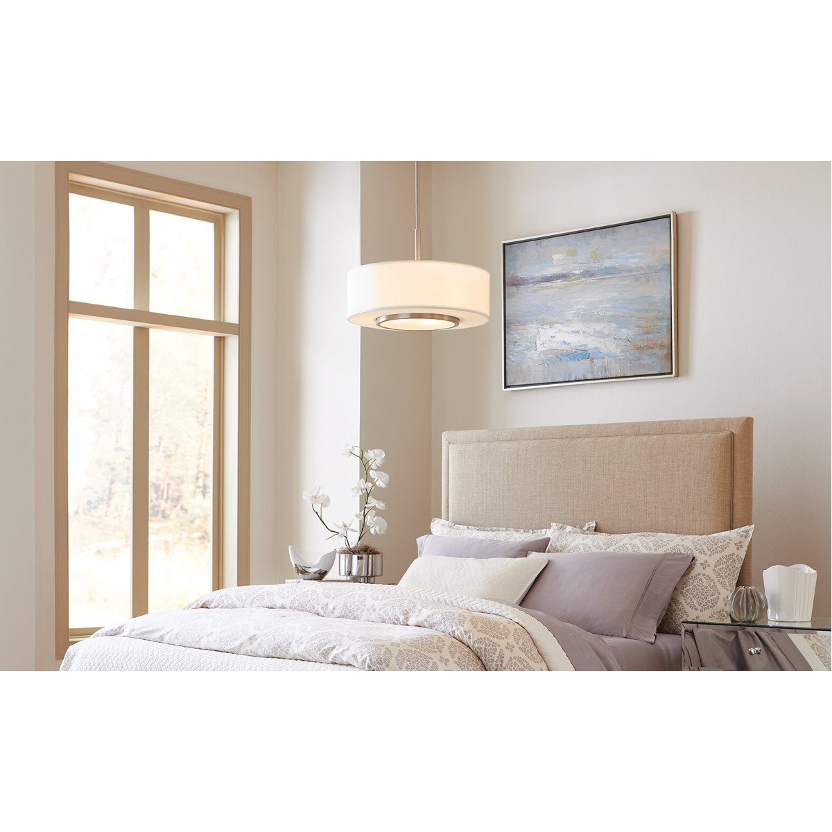 Sea Gull Lighting Nance 2-Light Semi-Flush Convertible Pendant