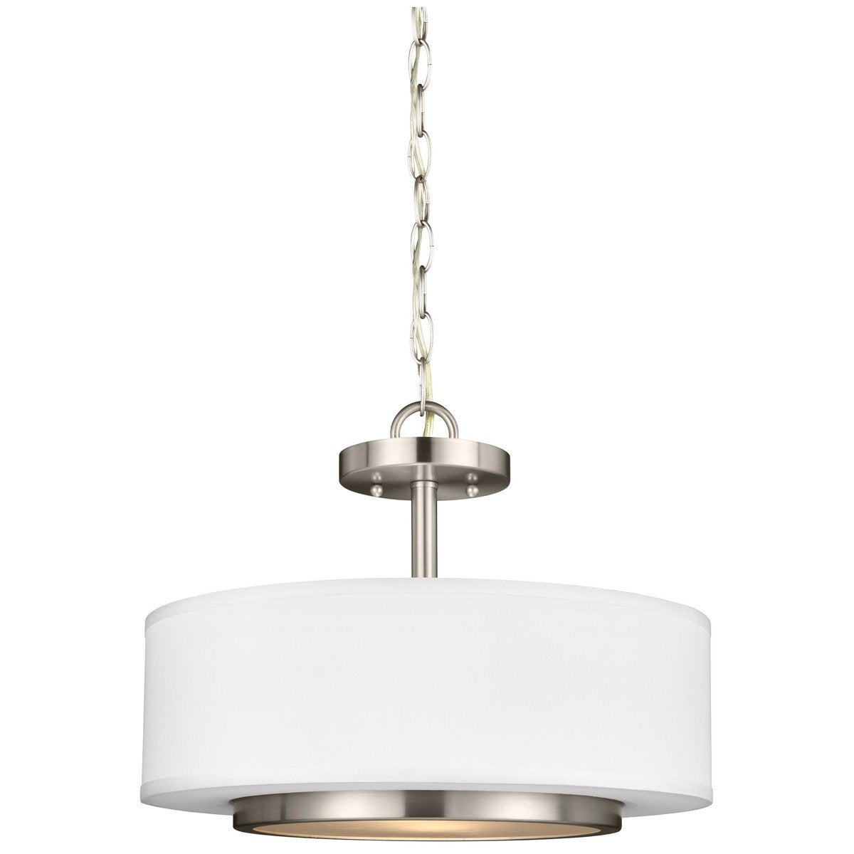 Sea Gull Lighting Nance 2-Light Semi-Flush Convertible Pendant