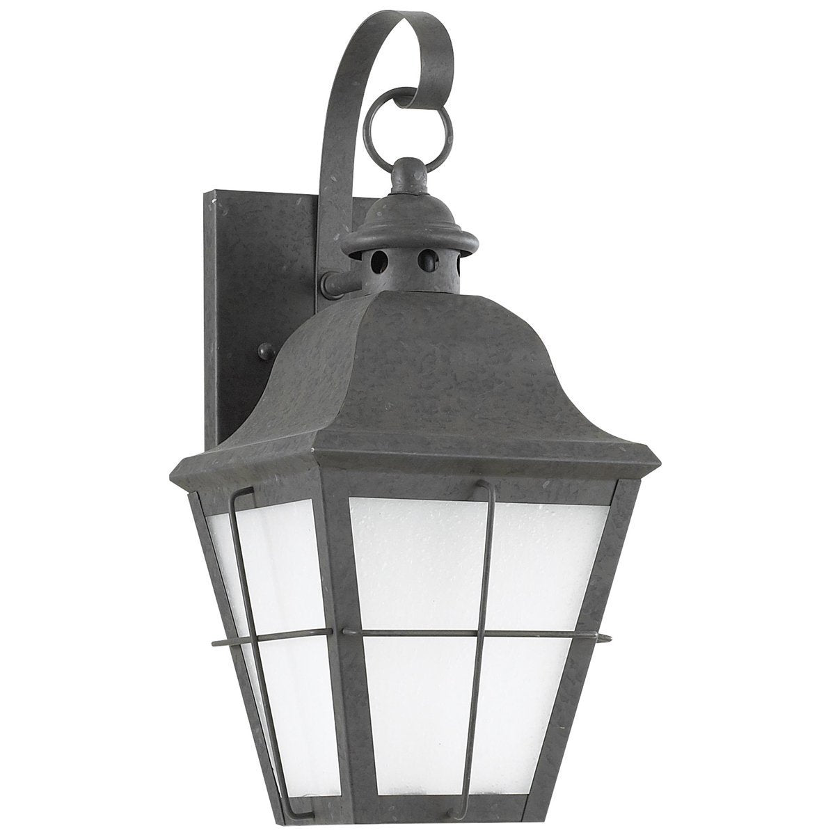 Sea Gull Lighting Frosted Seeded Glass One Light Outdoor Wall Lantern