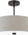 Sea Gull Lighting Dayna 2-Light Semi Flush Convertible