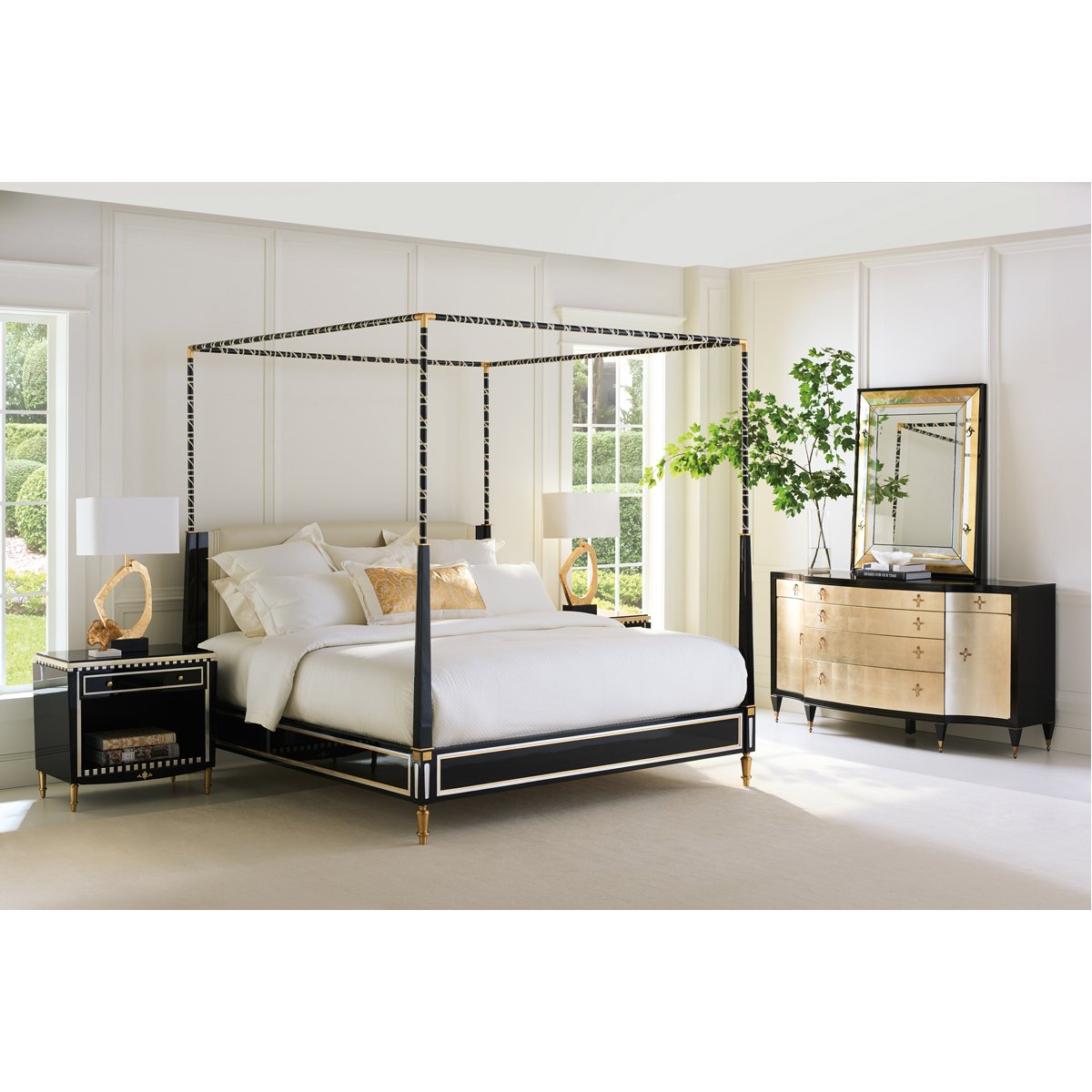 Caracole Signature Promethean The Couturier Canopy Bed - King