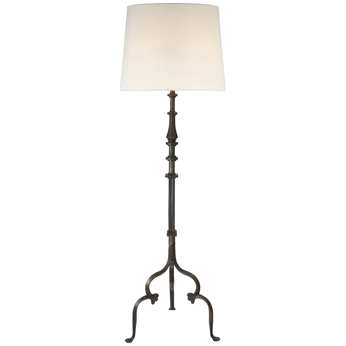 Visual Comfort Madeleine Floor Lamp with Linen Shade