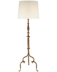 Visual Comfort Madeleine Floor Lamp with Linen Shade