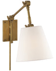 Visual Comfort Graves Pivoting Sconce with Linen Shade