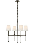 Visual Comfort Camille Small Chandelier with Linen Shades