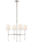 Visual Comfort Camille Small Chandelier with Linen Shades