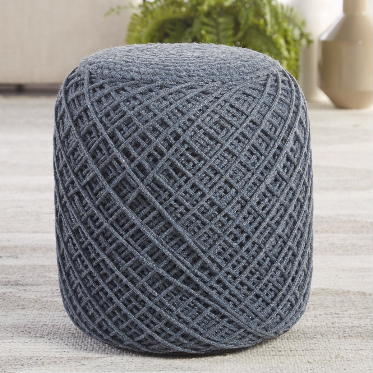 Jaipur Skandi Lykke Solid Slate SKA01 Pouf