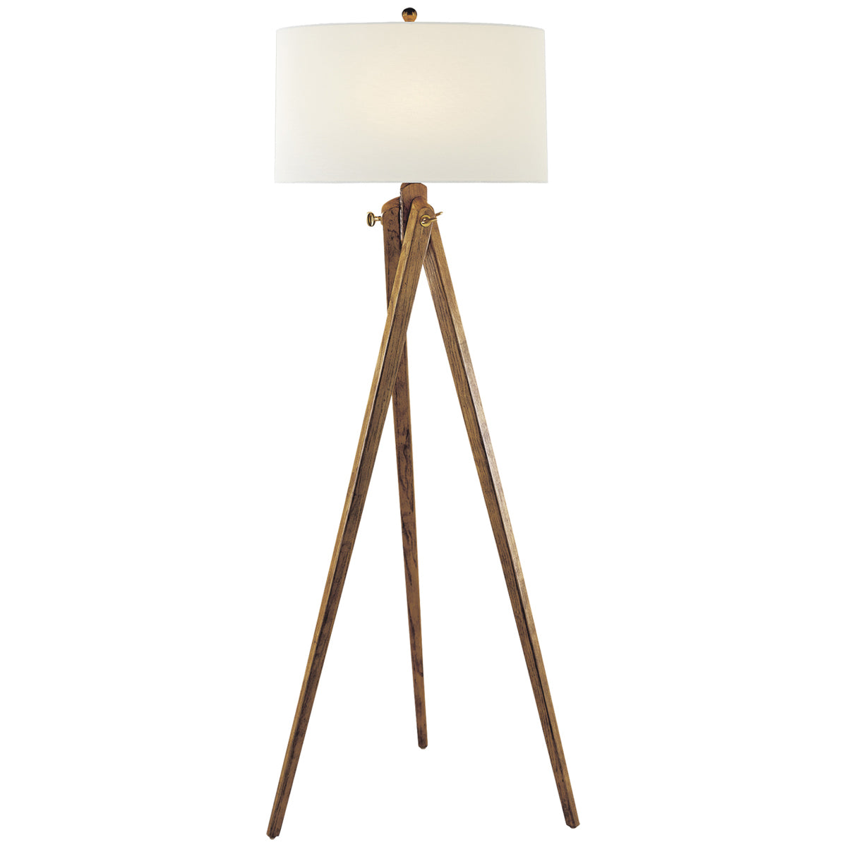 Visual Comfort Tripod Floor Lamp with Linen Shade