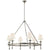 Visual Comfort Classic Ring Chandelier with Linen Shades