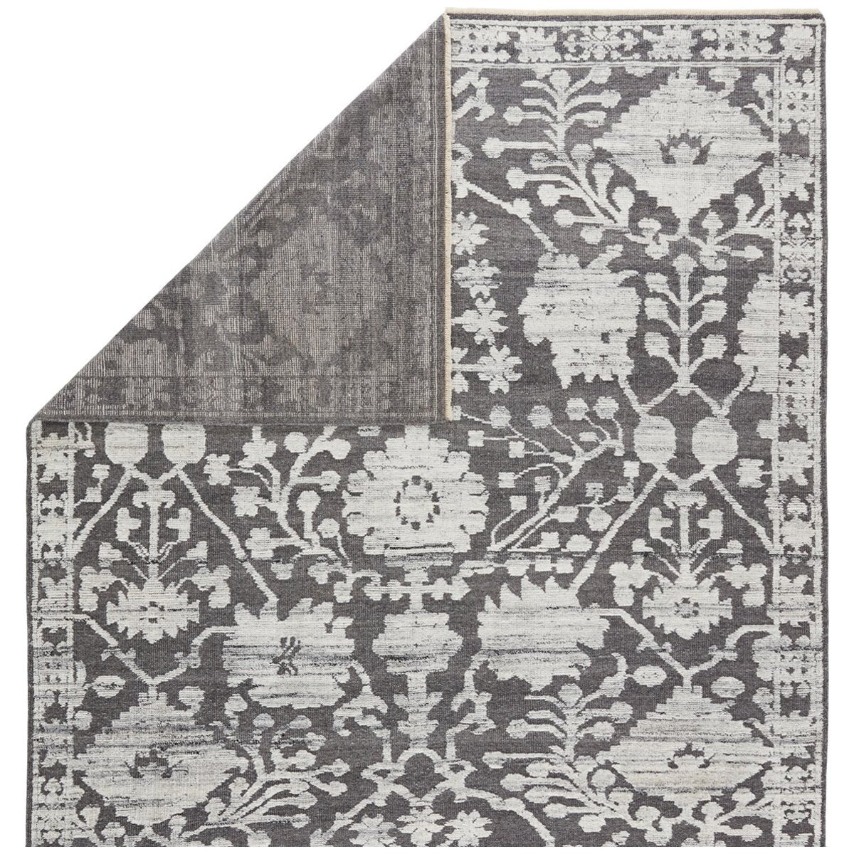 Jaipur Sonnette Riona Floral Medallion Gray White SNN01 Rug