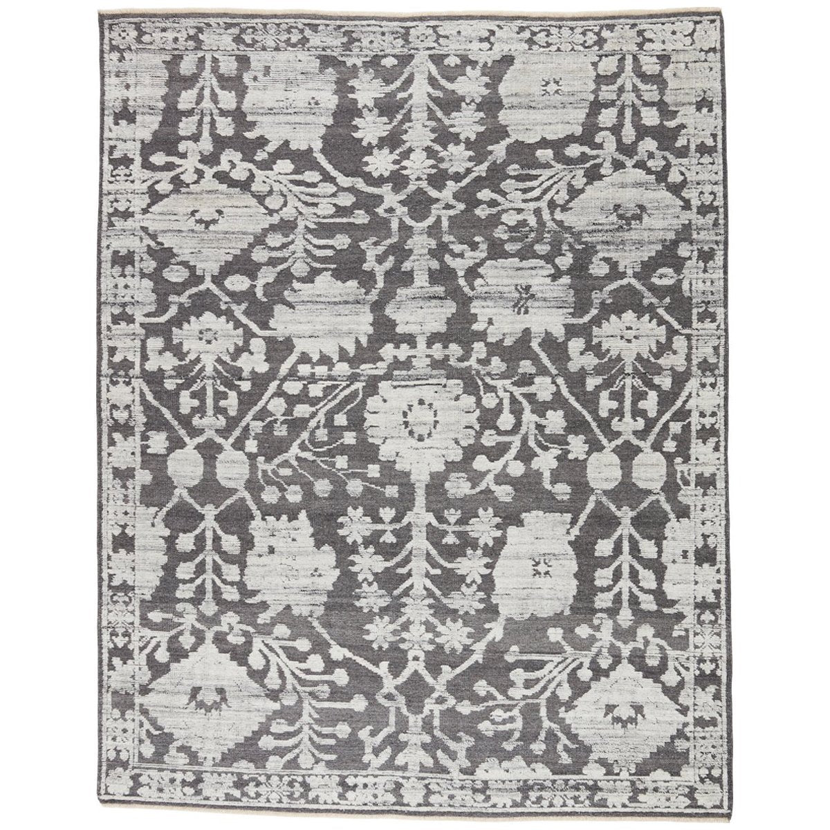 Jaipur Sonnette Riona Floral Medallion Gray White SNN01 Rug