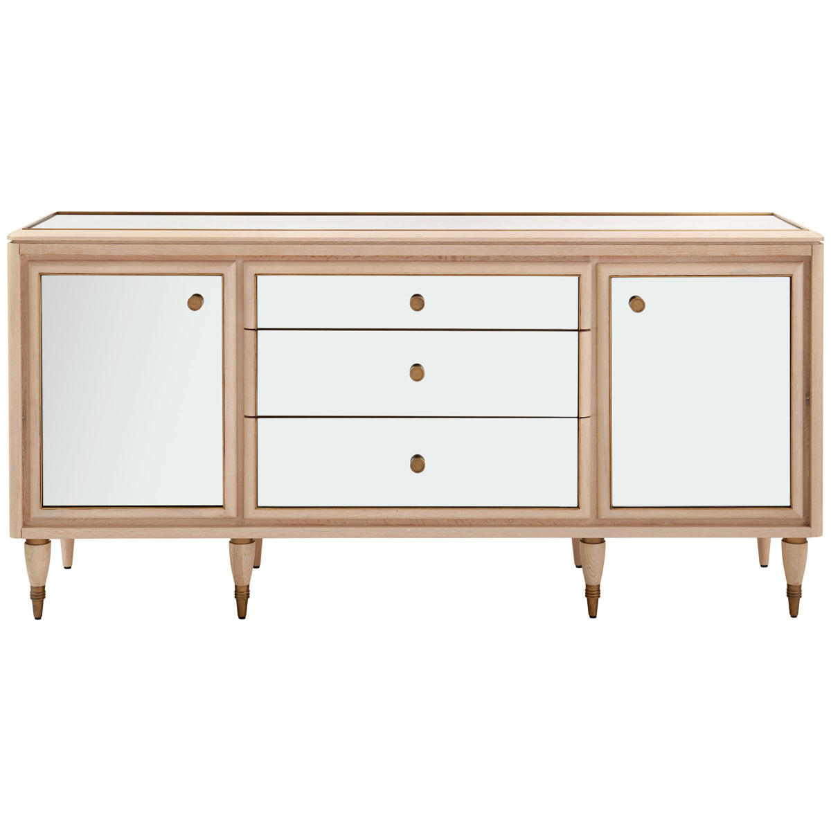 Villa &amp; House Sofia 3-Drawer and 2-Door Cabinet, Bleached Cerused Oak