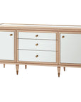 Villa & House Sofia 3-Drawer and 2-Door Cabinet, Bleached Cerused Oak