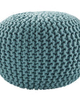 Jaipur Spectrum Textured Solid Aqua STP10 Round Pouf