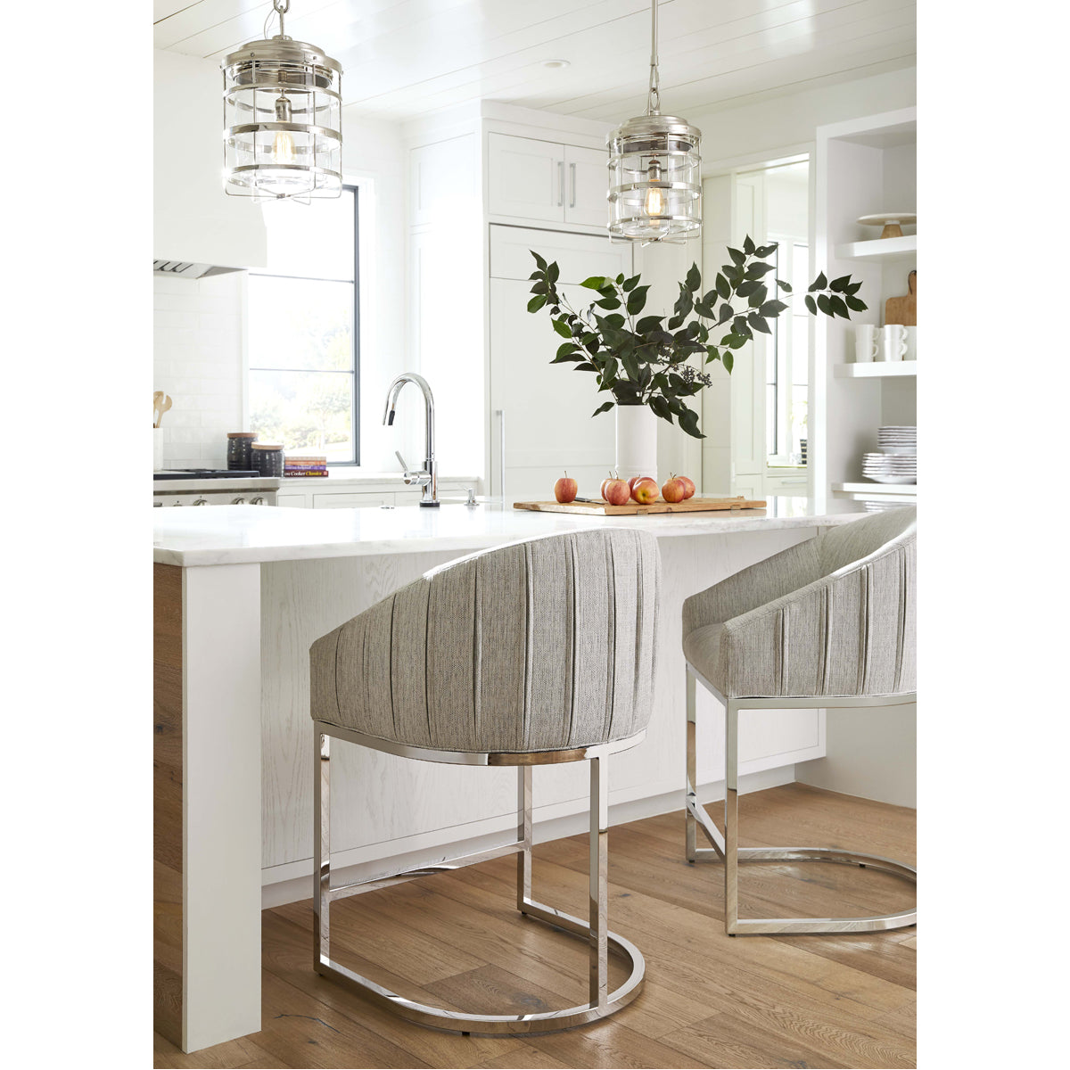 Vanguard Furniture Stocked Polished Nickel Base Counterstool