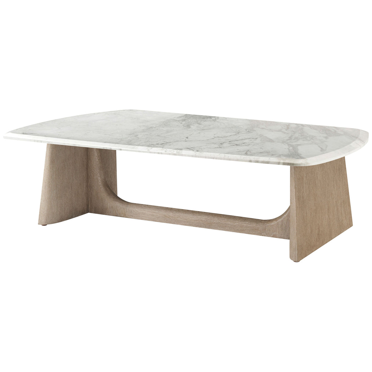 Theodore Alexander Repose Wooden Coffee Table Marble Top