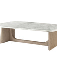 Theodore Alexander Repose Wooden Coffee Table Marble Top