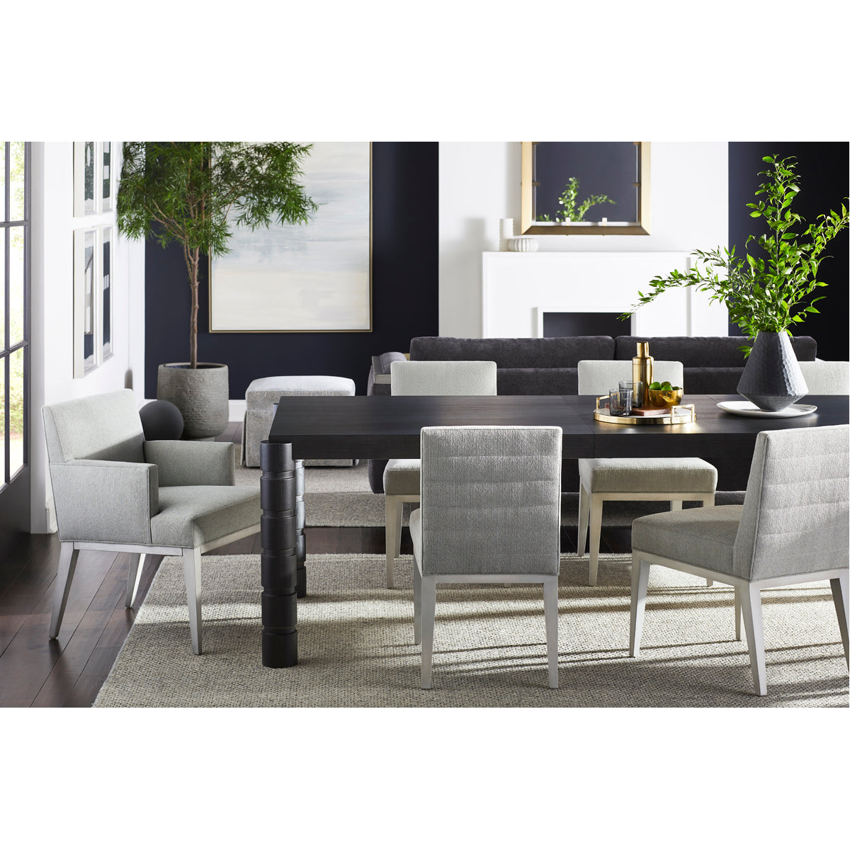 Vanguard Furniture Groove Dining Table with Groove Leg