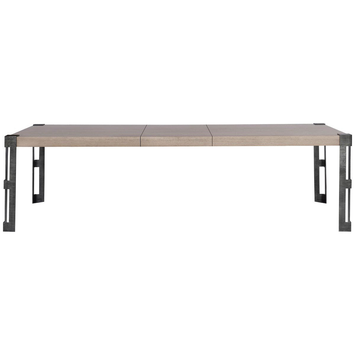 Vanguard Furniture Fret Dining Table with Textured Metal Fret Leg