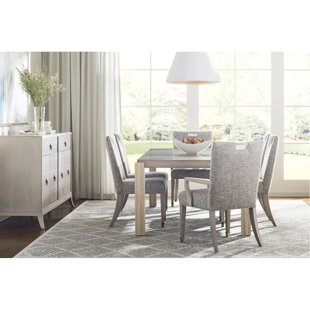 Vanguard Furniture Stone Dining Table with Stone Leg