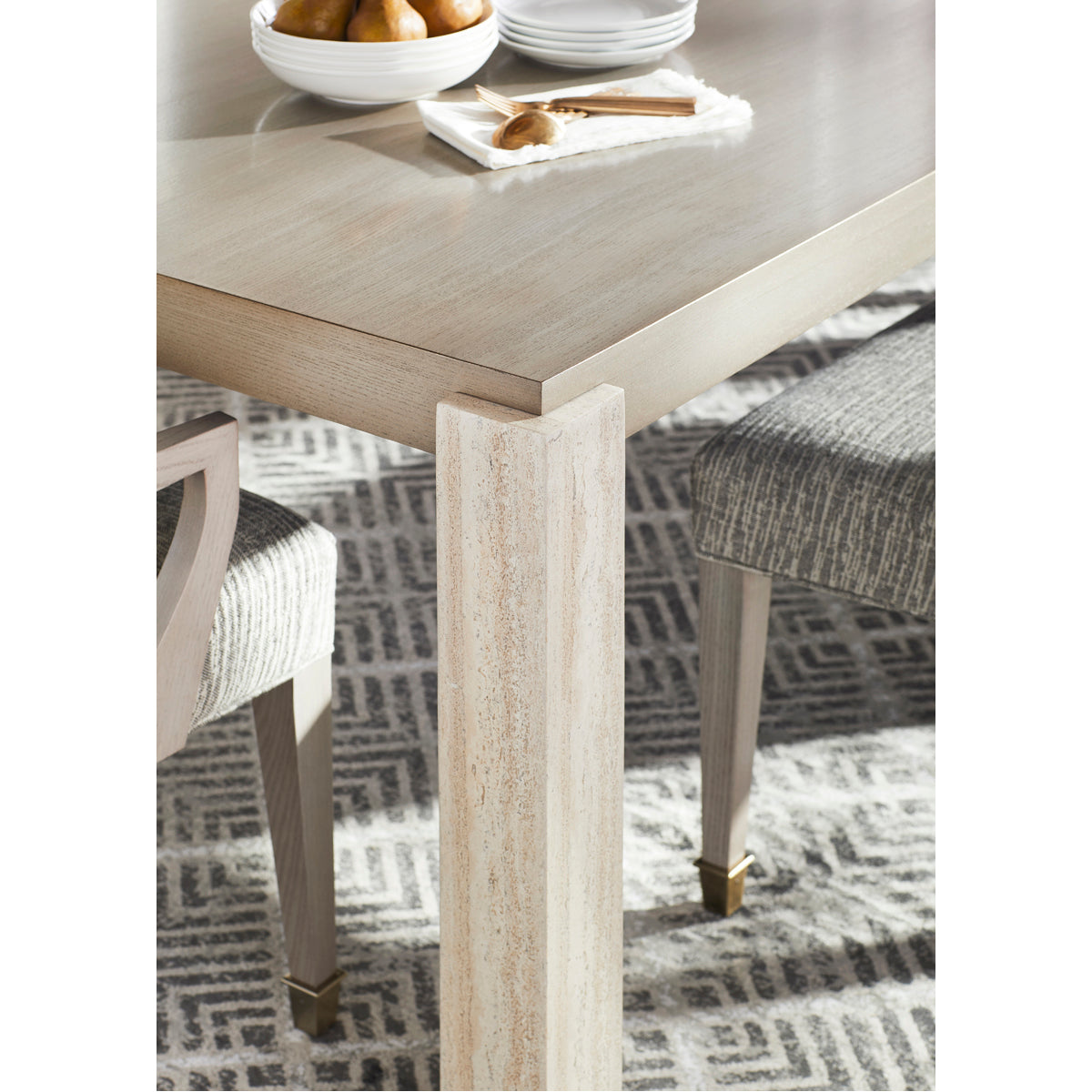 Vanguard Furniture Stone Dining Table with Stone Leg