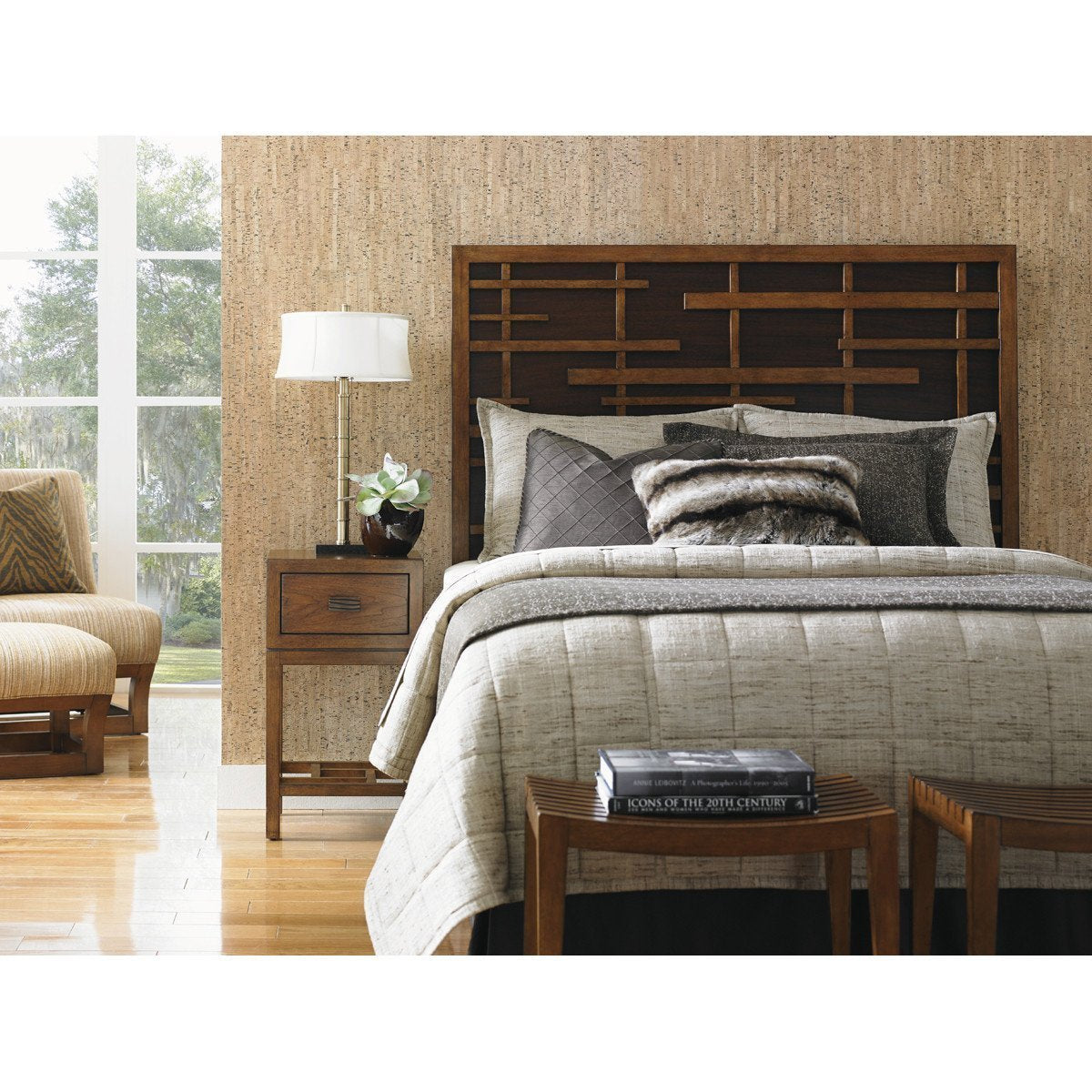 Tommy Bahama Island Fusion Shanghai Panel Headboard