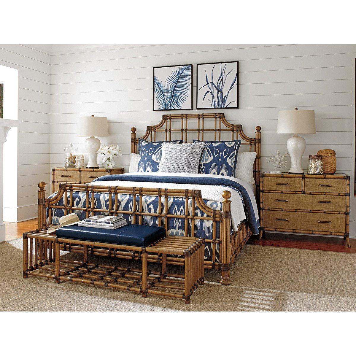 Tommy Bahama Twin Palms St. Kitts Rattan Bed