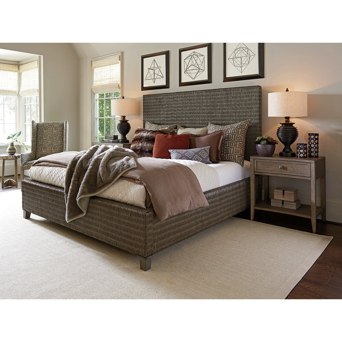 Tommy Bahama Cypress Point Driftwood Isle Woven Platform Bed