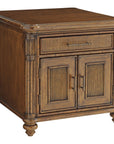 Tommy Bahama Bali Hai Medium Brown Mariner Storage End Table