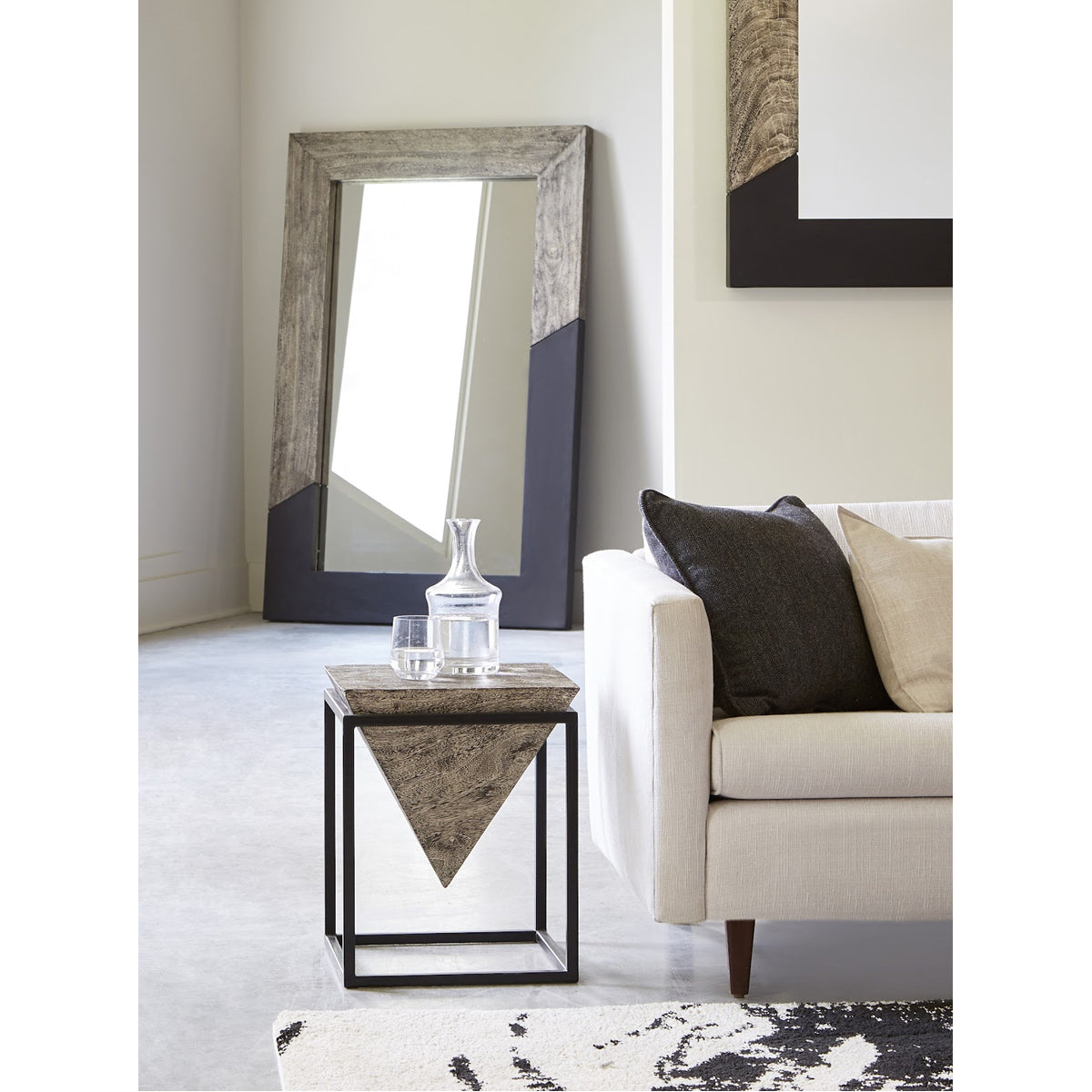 Phillips Collection Geometry Gray Mirror