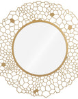 Phillips Collection Honeycomb Round Brass Mirror