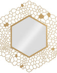 Phillips Collection Honeycomb Hexagon Brass Mirror