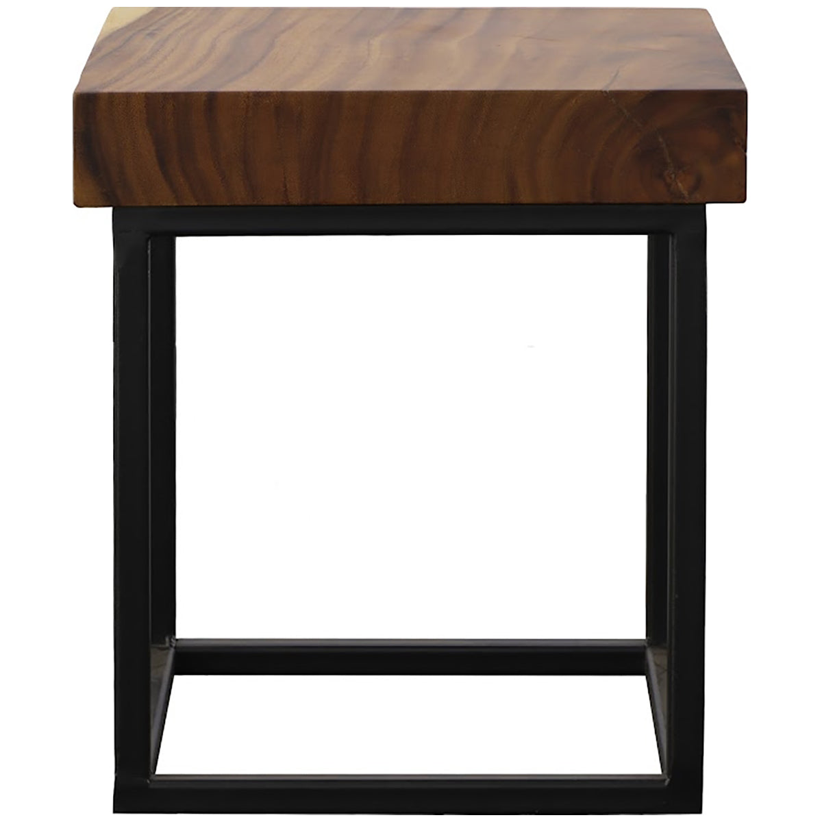 Phillips Collection Cubic Side Table with Black Iron Base