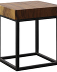 Phillips Collection Cubic Side Table with Black Iron Base