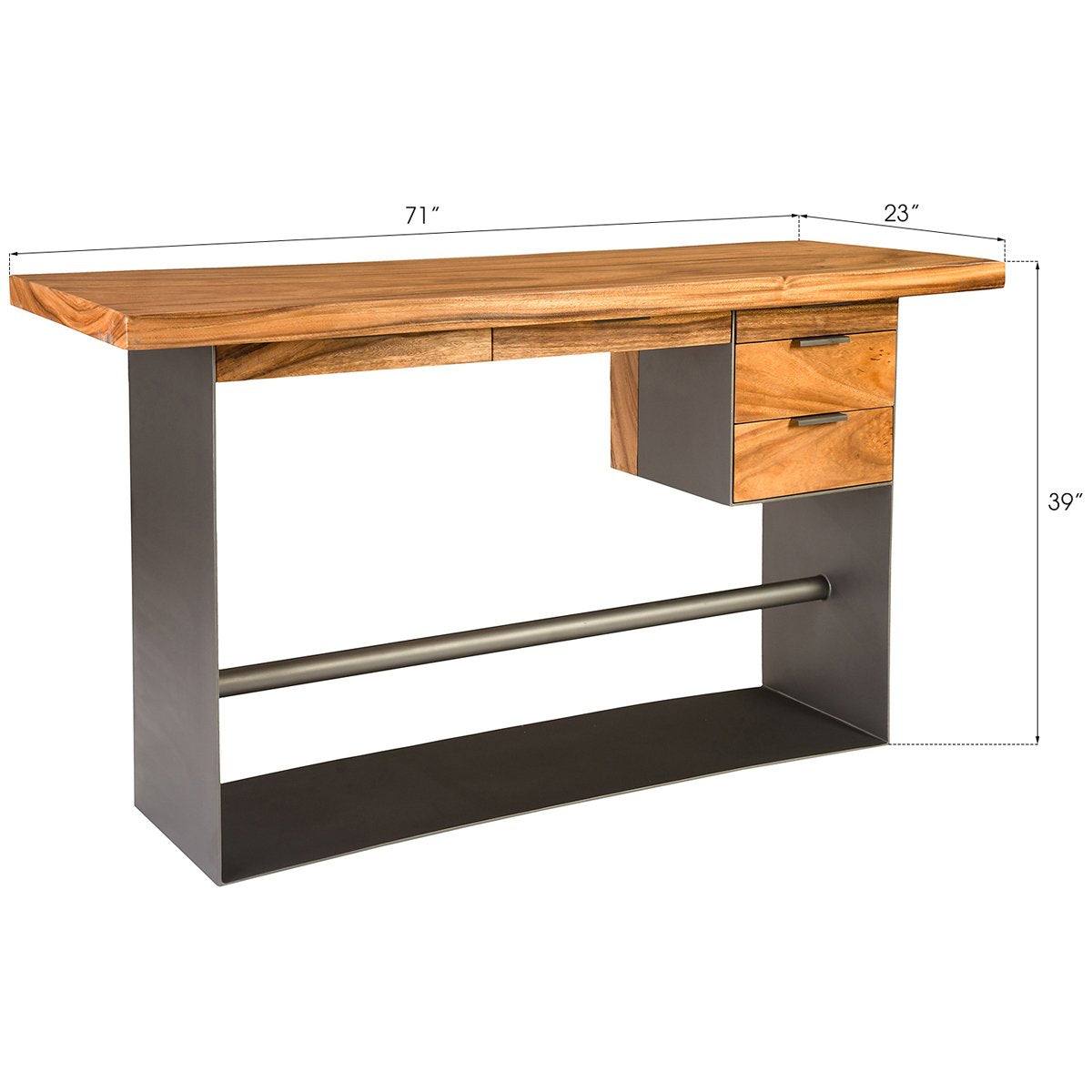 Phillips Collection Iron Frame Standing Desk with Drawers