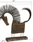 Phillips Collection Long-Body Wire Horse Sculpture