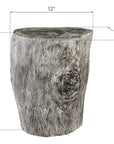 Phillips Collection Stump Stool, Gray Stone