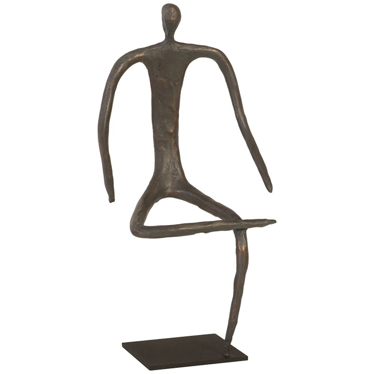 Phillips Collection Abstract Figure Sculpture on Metal Base, Leg Folded