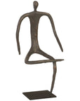 Phillips Collection Abstract Figure Sculpture on Metal Base, Leg Folded