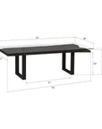 Phillips Collection Chainsaw Dining Table with Glass