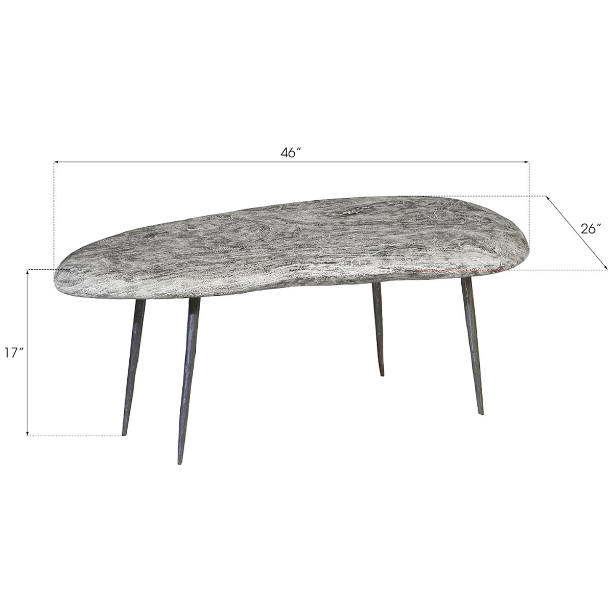 Phillips Collection Skipping Stone Medium Gray Coffee Table