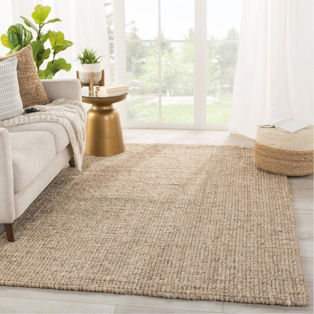 Jaipur Tioman Oceana Solid Light Gray Tan TIM02 Rug